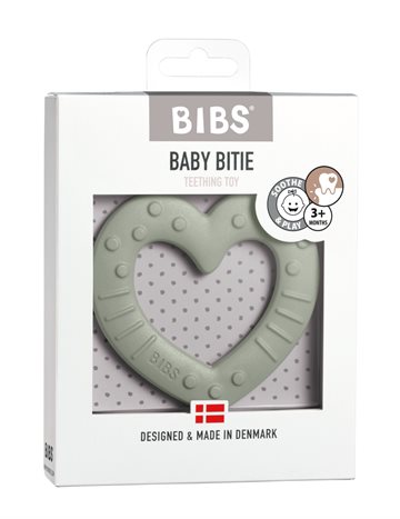 Bibs Baby Bitie Heart Sage