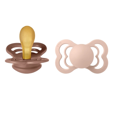 Bibs Supreme Sutter - Str. 2 - Naturgummi - 2-pak - Woodchuck/Blush