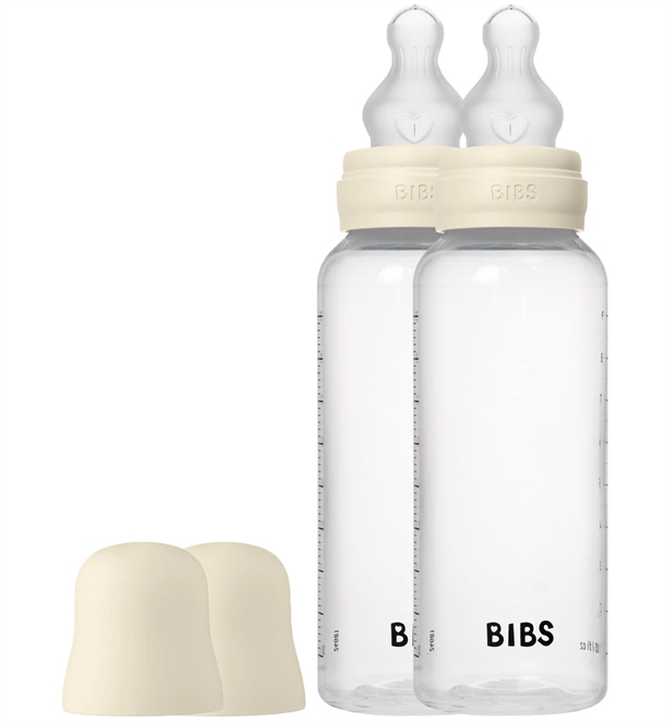 Bibs Sutteflaske - 2-pak - 270 ml - PP/Silikone - Ivory
