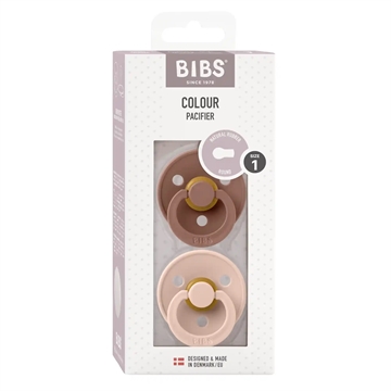 Bibs Sutter - Str. 1 - Colour - Rund - 2-pak - Woodchuck/Blush