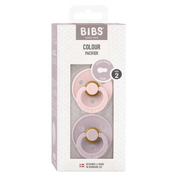 Bibs Sutter - Str. 2 - Colour - Rund - 2-pak - Blossom/Dusky Lilac