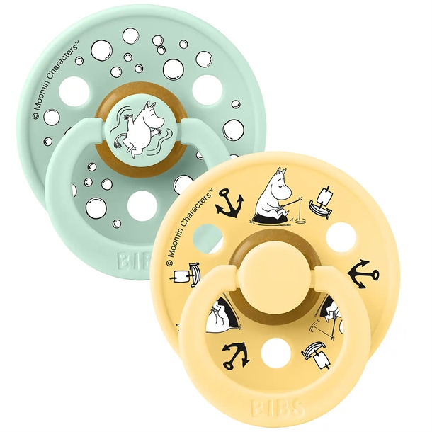 Bibs Sutter - str. 2 - Moomin - Sailing - 2-pak - Nordic Mint mix