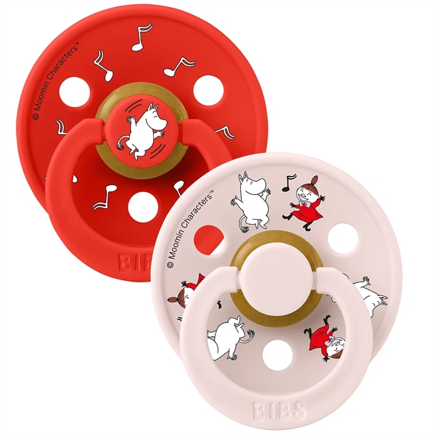 Bibs Sutter - str. 2 - Moomin - Dancing - 2-pak - Candy Apple mix