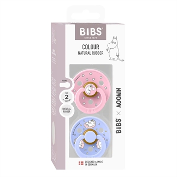 Bibs Sutter - str. 2 - Moomin - Dreaming - 2-pak - Baby Pink mix