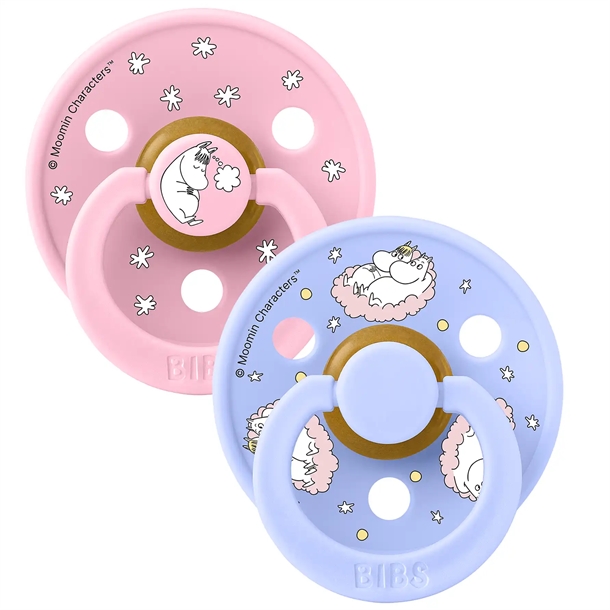 Bibs Sutter - str. 2 - Moomin - Dreaming - 2-pak - Baby Pink mix