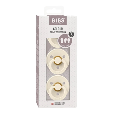Bibs Try It - 3-pak - Ivory - find den rette størrelse sut med Try It