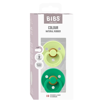 Bibs sutter - Str. 2 - Colour - 2-pak - Matcha/Cactus i friske grønne farver
