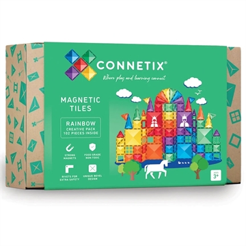 Connetix magnetsæt - Creative Pack - 102 dele - Rainbow