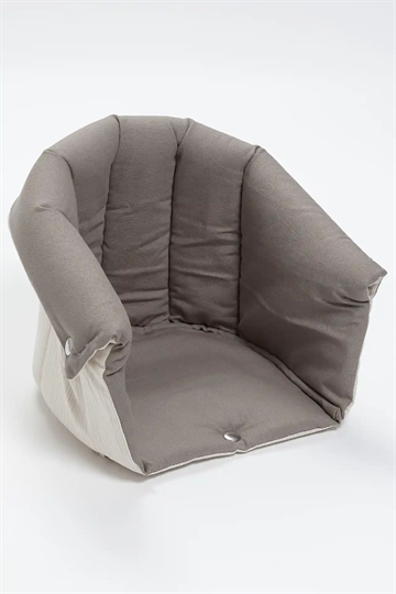 Copenhagen Colors kaleche til babylift - Dark Grey/Cream Solid Stripe i grå