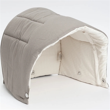 Copenhagen Colors kaleche til babylift - Dark Grey/Cream Solid Stripe i grå