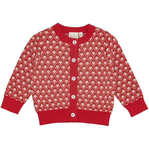Flöss Zuri Cardigan Merinould - Red Berry