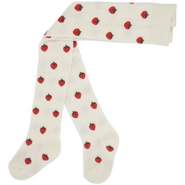 Flöss Strømpebukser - Vera - Pointelle Berry