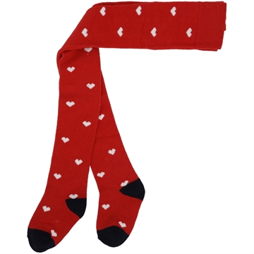 Flöss Strømpebukser - Vera - Poppy Red Heart
