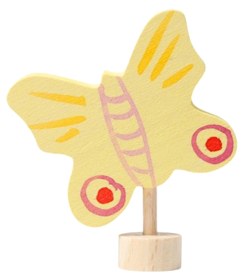 GRIMM'S Dekorativ Figur - Gul Sommerfugl