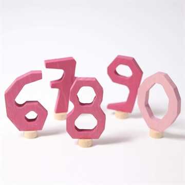 GRIMM\'s Dekorative Numre Pink - 6-9 og 0
