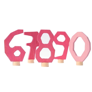 GRIMM's Dekorative Numre Pink - 6-9 og 0