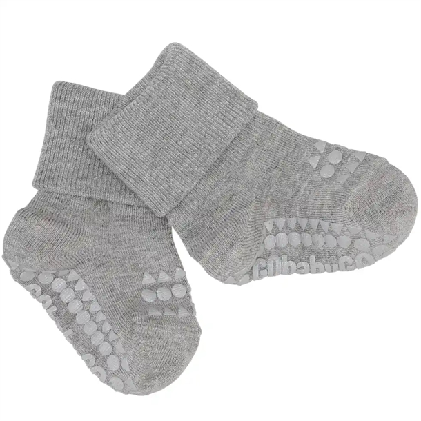 GoBabyGo Skridsikre Bambus Strømper - Grey Melange