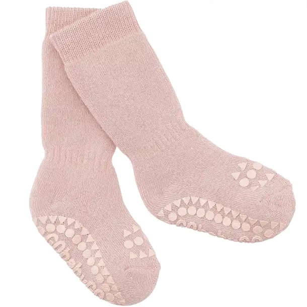 GoBabyGo Skridsikre Strømper Tyk Bomuld - Dusty Rose