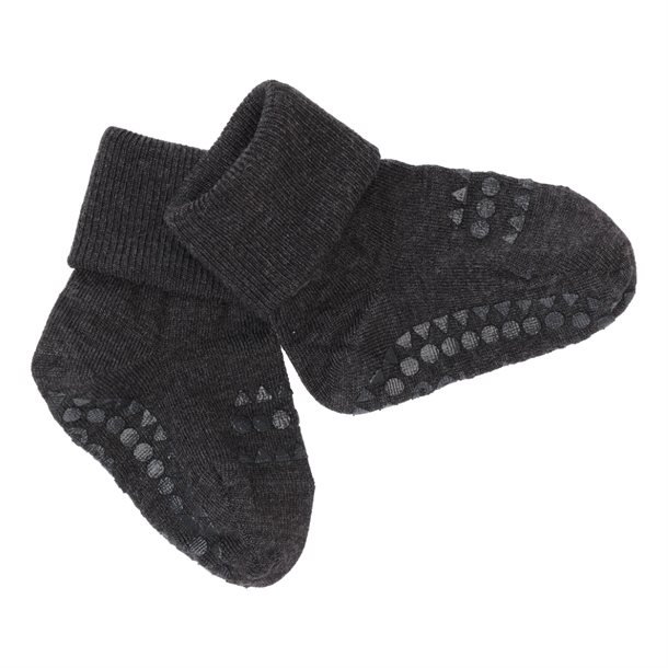GoBabyGo Strømper - uld - Dark Grey Melange