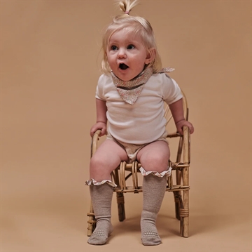 GoBabyGo strømper - bambus - Sand m. Liberty flæse