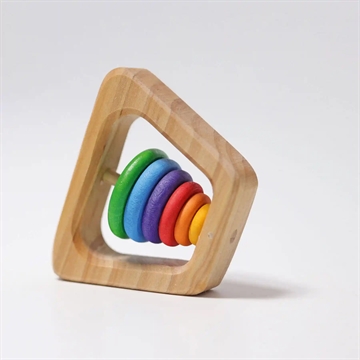 Grimms Trælegetøj Rangle Pyramide - Rainbow - regnbue