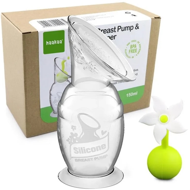 Haakaa Brystpumpe Gen. 2 150 Ml Med Blomsterlåg