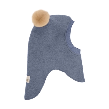 Huttelihut Elefanthue - Uld/bomuld - 2-lags - Alpaca kvaster - Folkstone Gray - blå