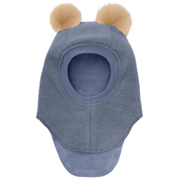 Huttelihut Elefanthue - Uld/bomuld - 2-lags - Alpaca kvaster - Folkstone Gray - blå