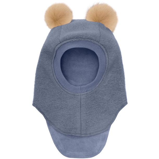 Huttelihut Elefanthue - Uld/bomuld - 2-lags - Alpaca kvaster - Folkstone Gray - blå