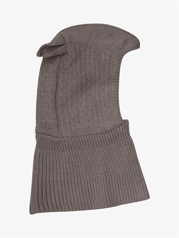 Huttelihut Hue med ører - Merinould - Brown Melange