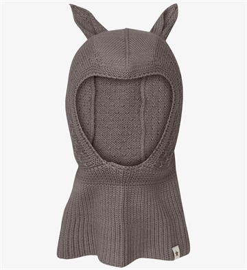 Huttelihut Hue med ører - Merinould - Brown Melange