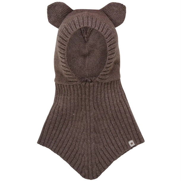 Huttelihut Hue Med ører Merinould/cashmere Brown Melange