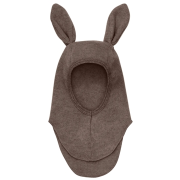 Huttelihut Hue med ører - Uld - Brown Melange i brun med kaninører