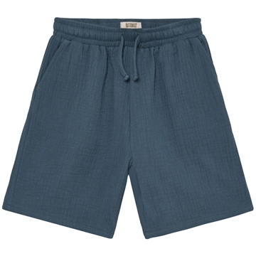 Huttelihut Shorts - Muslin - Bering Sea - i blå