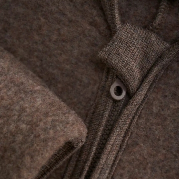Huttelihut Ulddragt med ører - Brown Melange i brun
