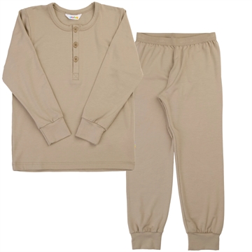 Joha Bambus Nattøj - Beige - lavet i blødt økologisk bambus