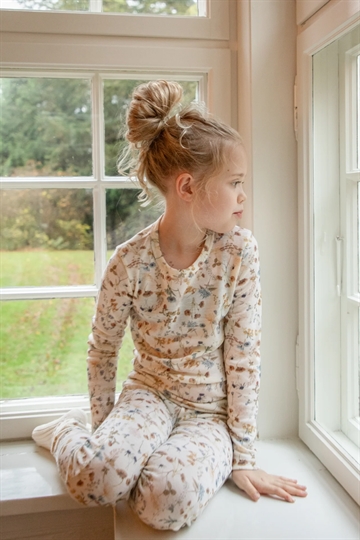 Joha Bluse - Uld - Blomsterprint Off White