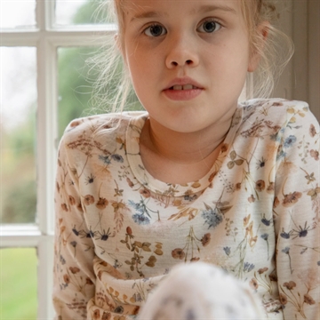 Joha Bluse - Uld - Blomsterprint Off White