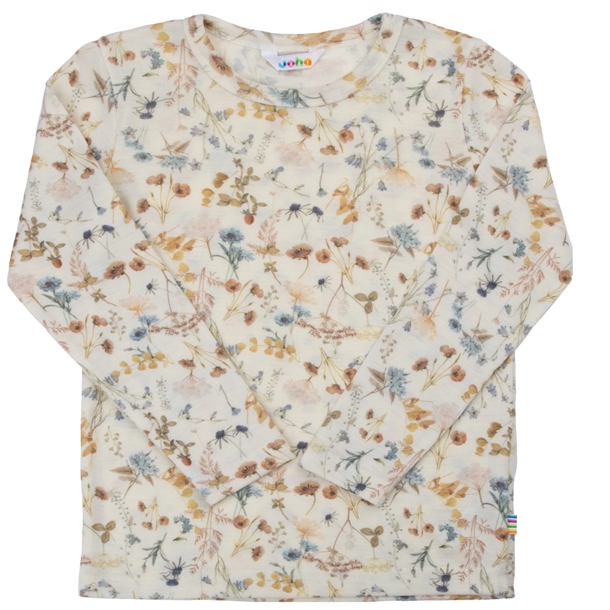 Joha Bluse - Uld - Blomsterprint Off White
