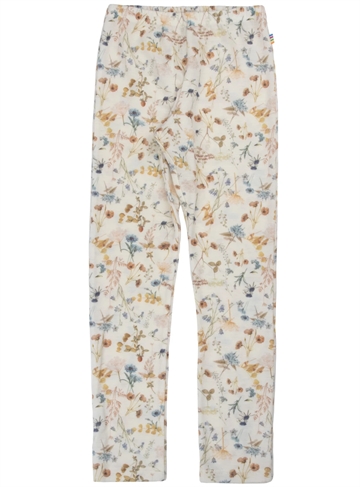 Joha Leggings - Uld - Blomsterprint Off White