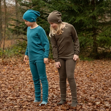 Joha Leggings - Uld - Turkis