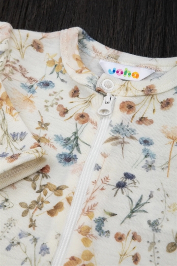Joha Natdragt - Uld - Blomsterprint Off White
