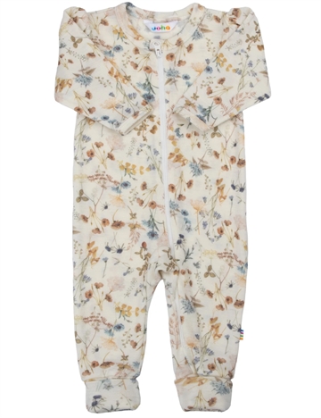 Joha Natdragt - Uld - Blomsterprint Off White