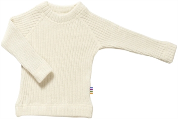 Joha Uld Bluse Rib Strik i råhvid