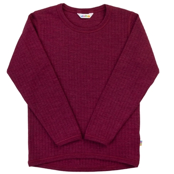 Joha Uld Bluse - Rib - Wine Melange