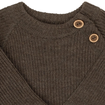 Joha Uld Bluse - Strik - Brown Melange