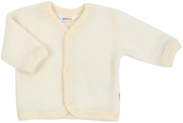 Joha Uld Cardigan Natur i råhvid