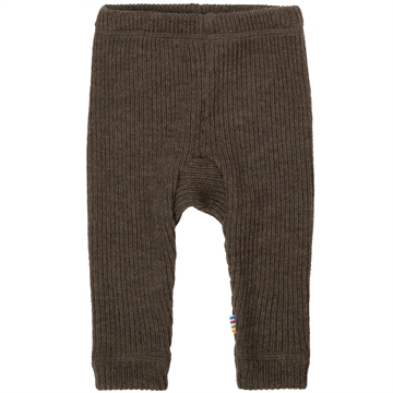 Joha Uld Leggings - Strik - Brown Melange i brun