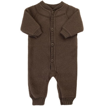 Joha Ulddragt Brun med knapper - lavet i blød merinould