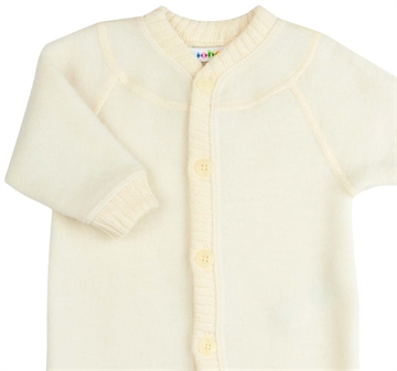 Joha Ulddragt Nature i råhvid med knapper